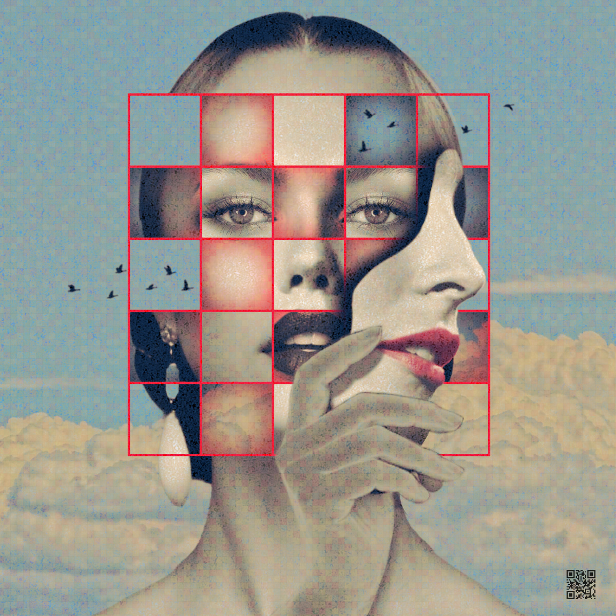 Confession of the Mask — digital collage by Takayuki.O