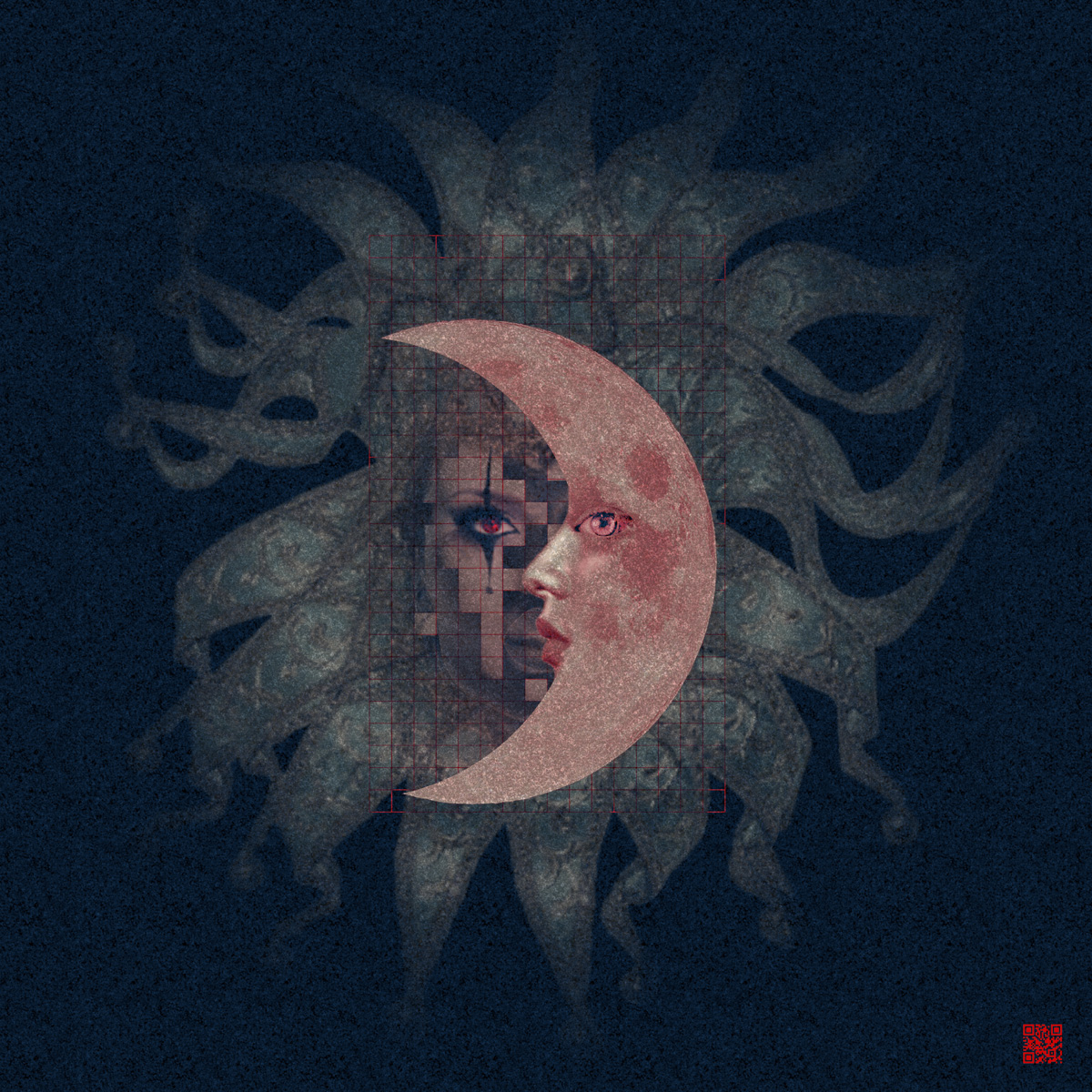 Moonlight of the Abyss — digital collage by Takayuki.O